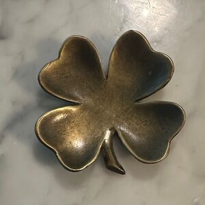Bronze Four Leaf Clover Trinket Dish